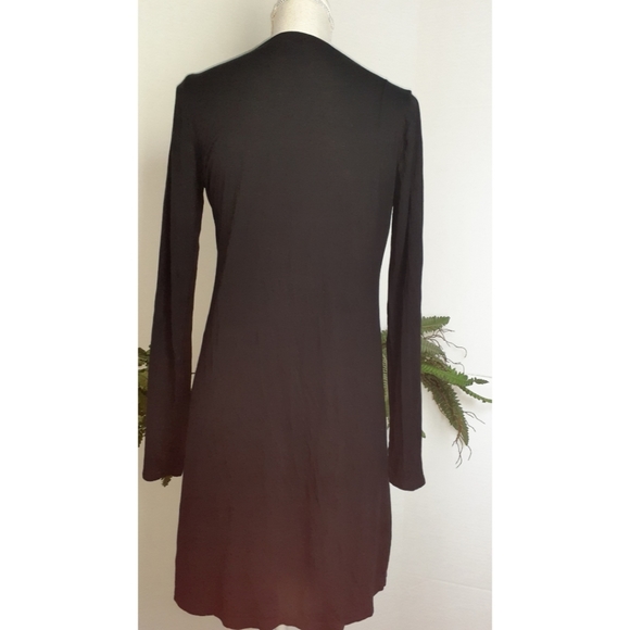 BCBGMaxazria "Farlow" Tulle-Inset Dress - Black - Picture 6 of 10